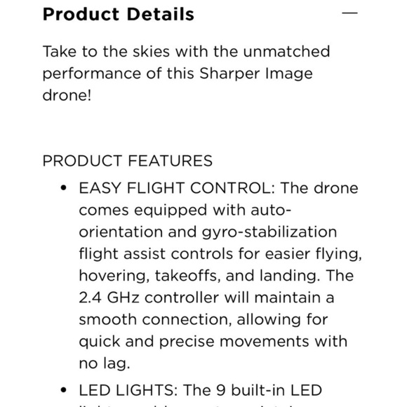 🆕 Sharper Image. Aero Drone. Rechargeable LED stunt drone - Picture 4 of 7